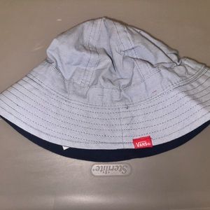 Vans Hankley Bucket Hat  Light Blue S/M Red Logo At Bottom Corner